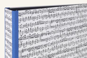Music folder with blue linen edges